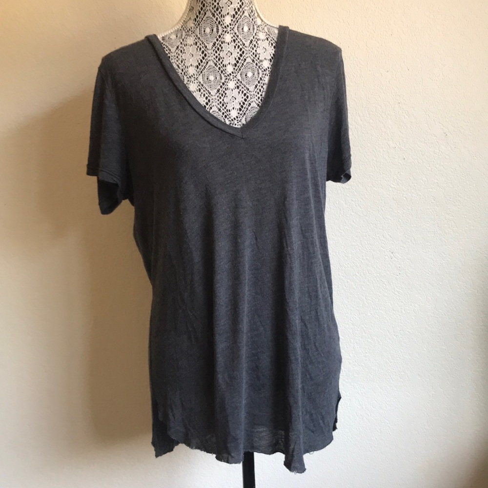 Michael Lauren super soft tunic tee charcoal grey size large